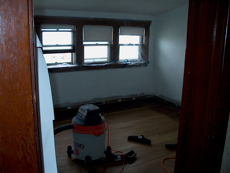 Ceiling is painted